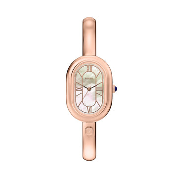 Fossil Sloan 25mm Three-Hand Rose Gold-Tone Stainless Steel Watch Bangle - ES5472