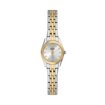 Fossil Scarlette Mini 20mm Three-Hand Two-Tone Stainless Steel Watch - ES5473