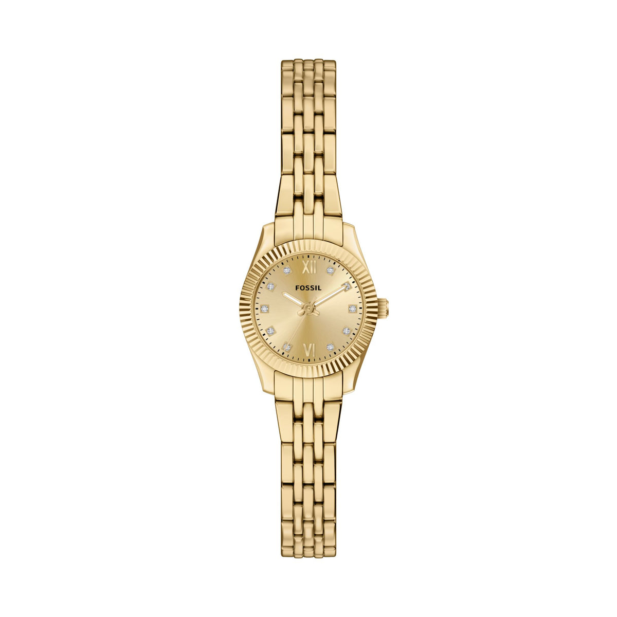 Fossil Scarlette Mini 20mm Three-Hand Gold-Tone Stainless Steel Watch - ES5474