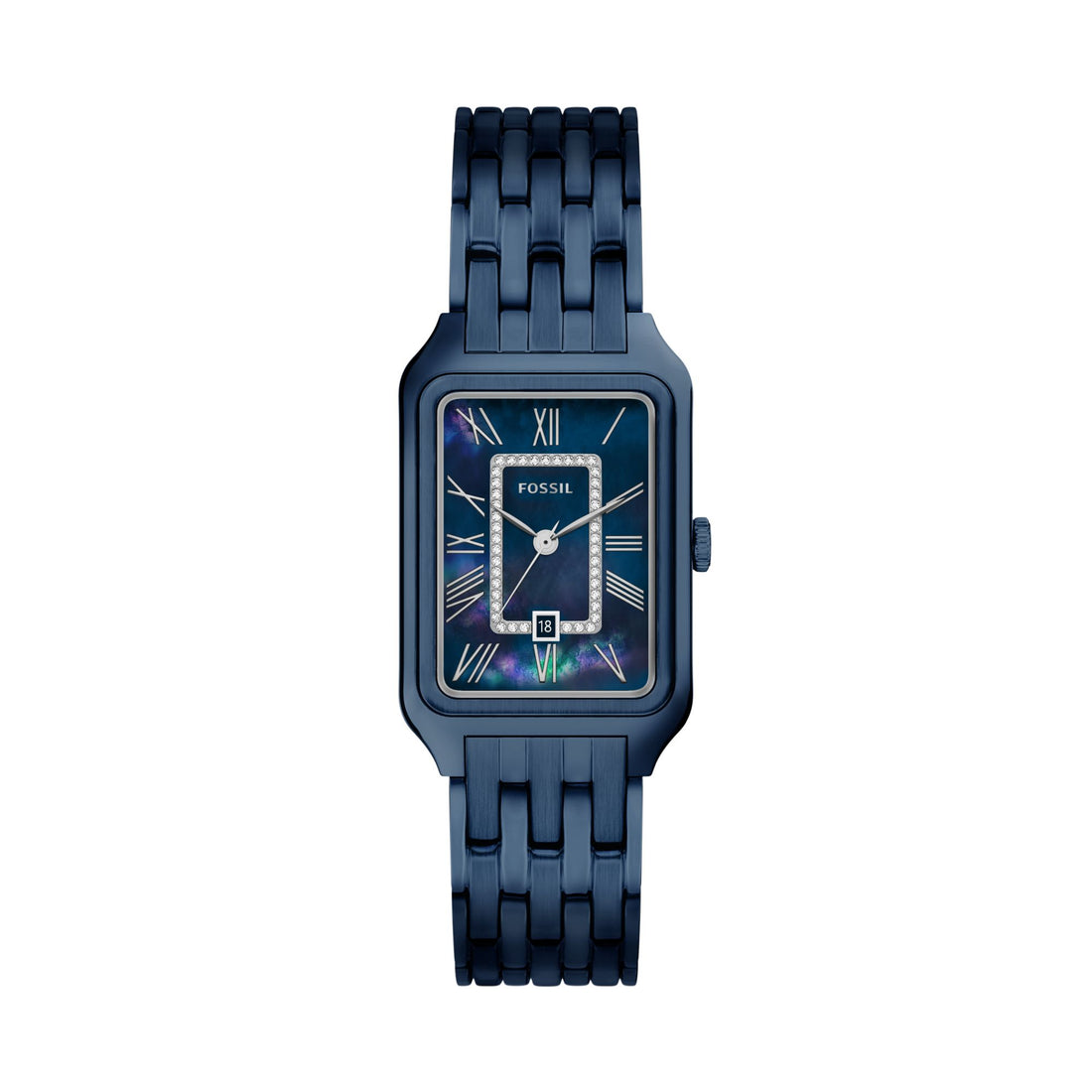 Fossil Raquel 26mm Three-Hand Navy Stainless Steel Watch - ES5479