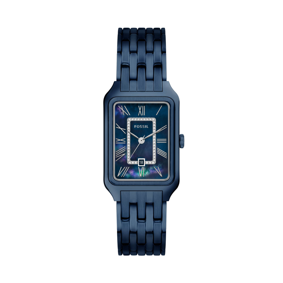 Fossil Raquel 26mm Three-Hand Navy Stainless Steel Watch - ES5479