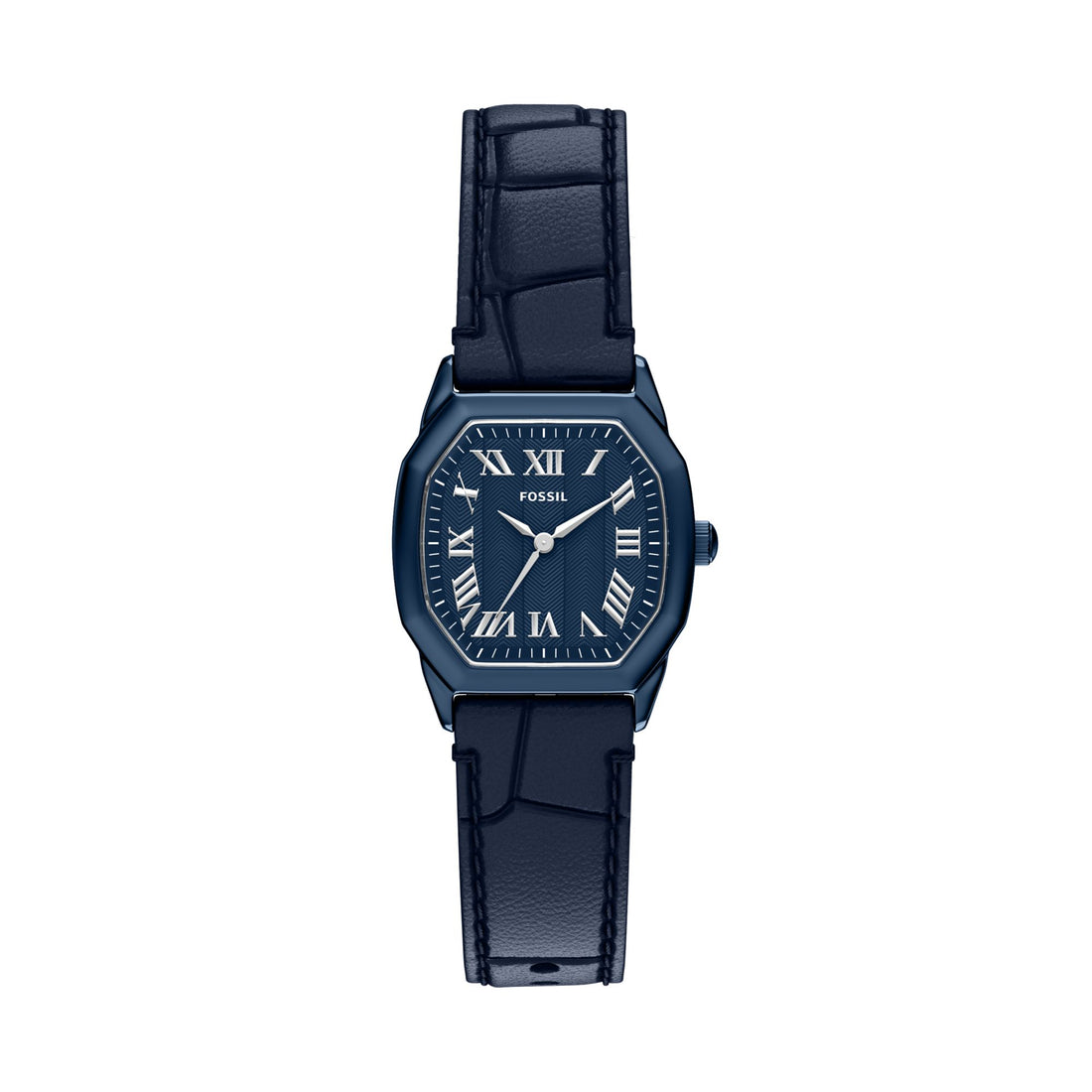 Fossil Harlow 27mm Three-Hand Navy Leather Watch - ES5481