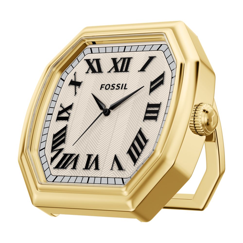 Fossil Harlow 80mm Three-Hand Gold-Tone Desk Clock - ES5486 (3)