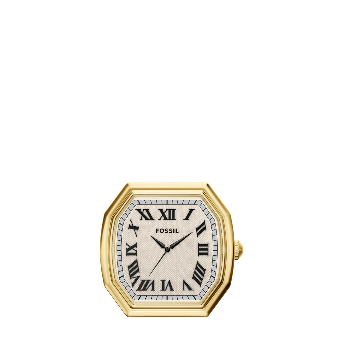 Fossil Harlow 80mm Three-Hand Gold-Tone Desk Clock - ES5486