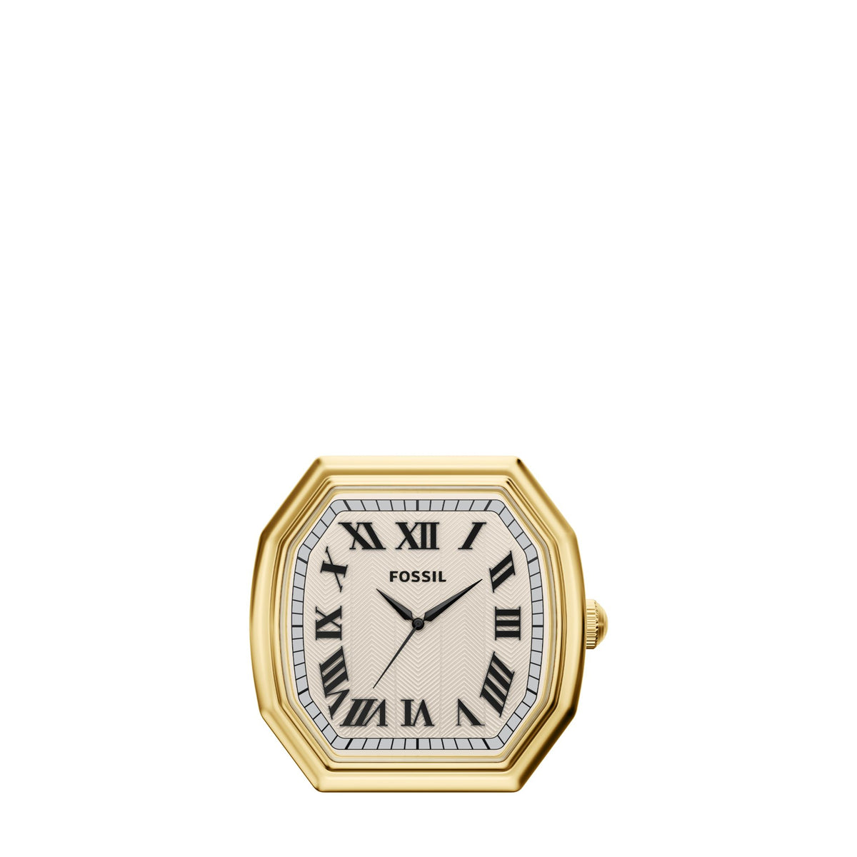 Fossil Harlow 80mm Three-Hand Gold-Tone Desk Clock - ES5486