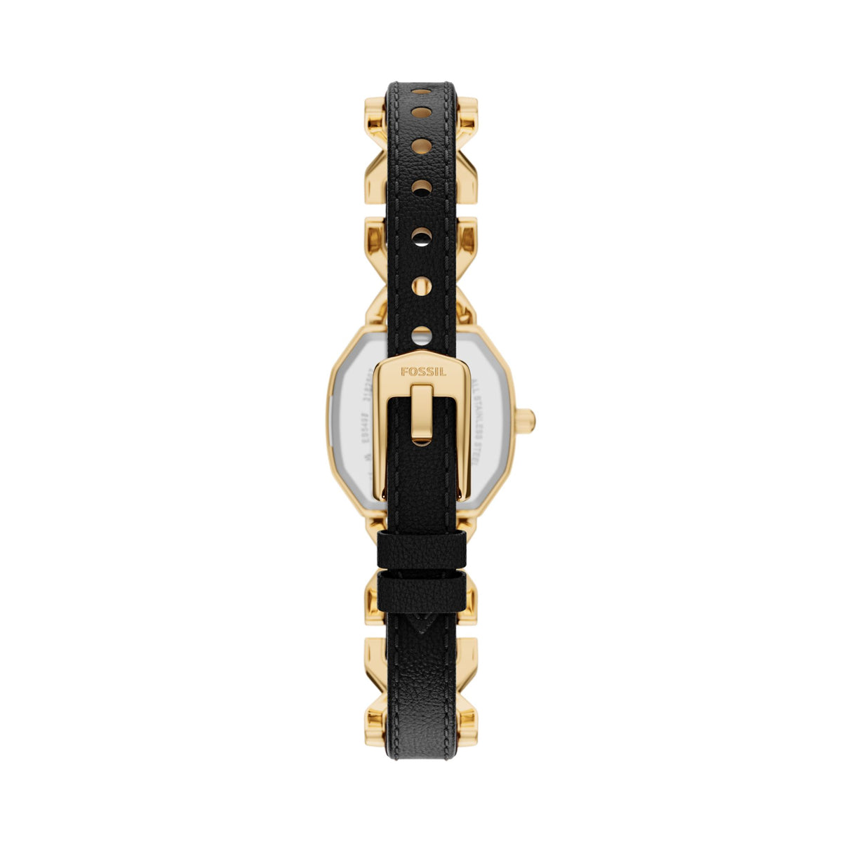 Fossil Women's Harlow Three-Hand Black Leather and Gold-Tone Stainless Steel Watch -  ES5496 (2)