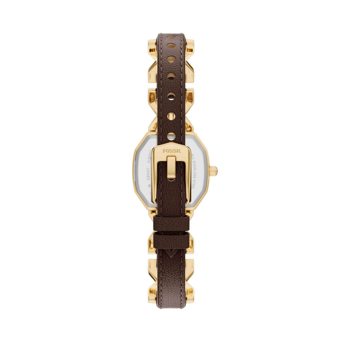 Fossil Women's Harlow Three-Hand Brown Leather and Gold-Tone Stainless Steel Watch -  ES5497 (2)