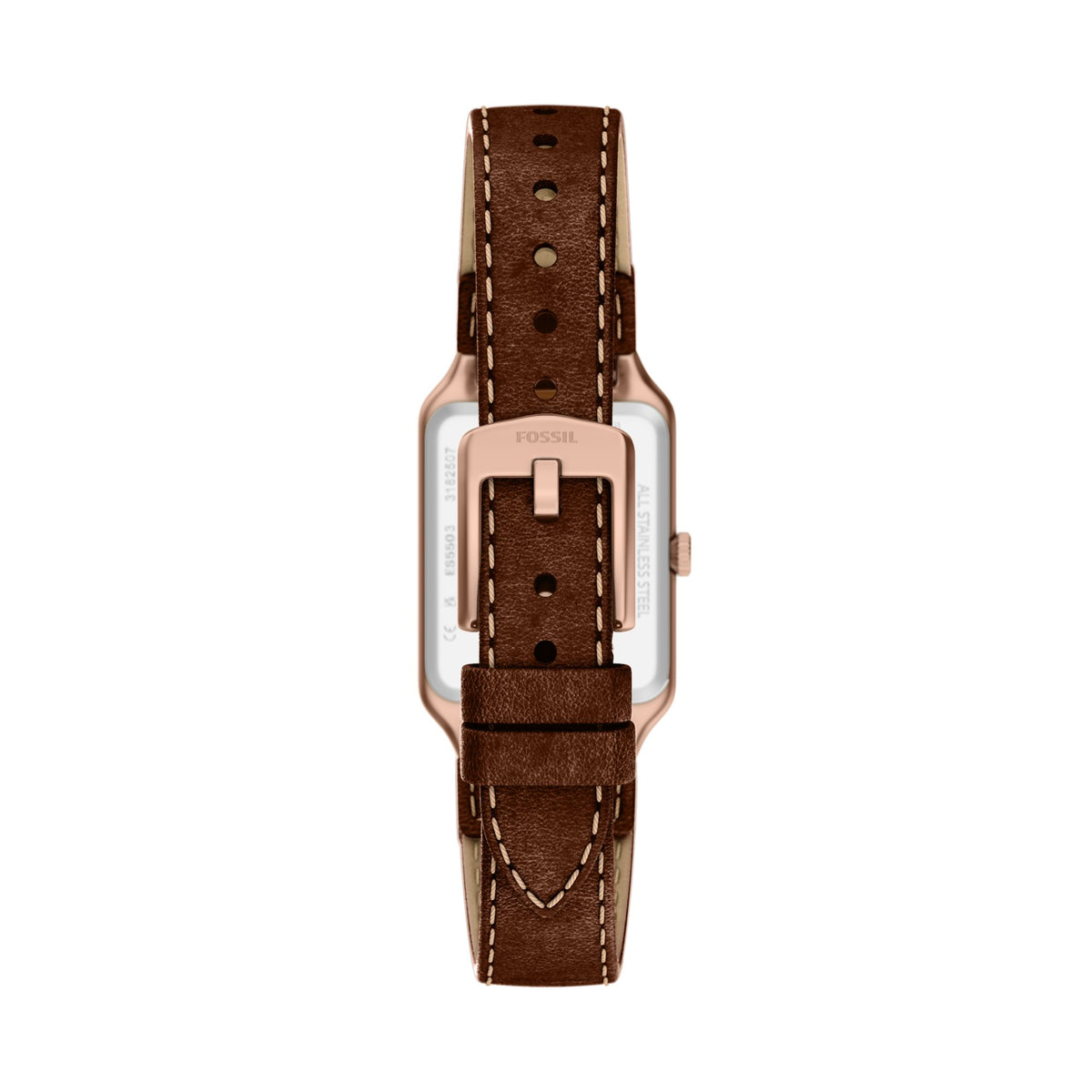 Fossil Raquel 23mm Three-Hand Date Brown Leather Watch - ES5503 (2)