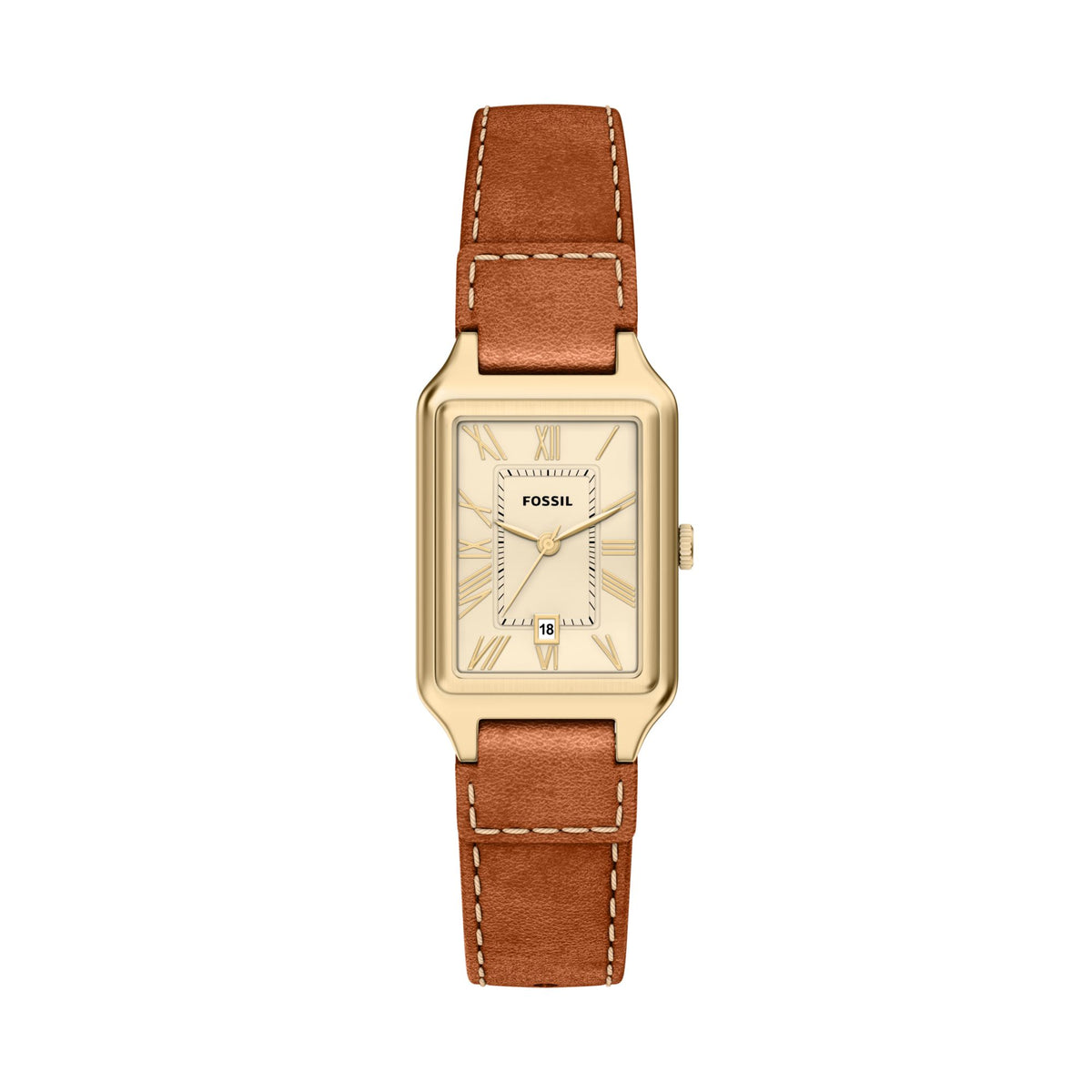 Fossil Raquel 23mm Three-Hand Date Medium Brown Leather Watch - ES5504