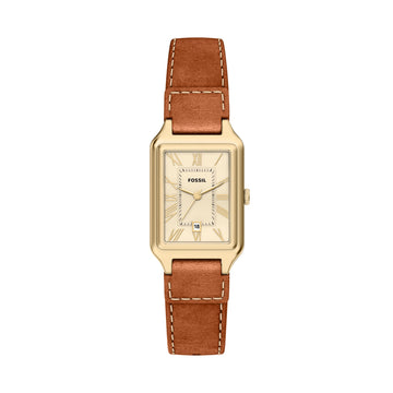 Fossil Raquel 23mm Three-Hand Date Medium Brown Leather Watch - ES5504