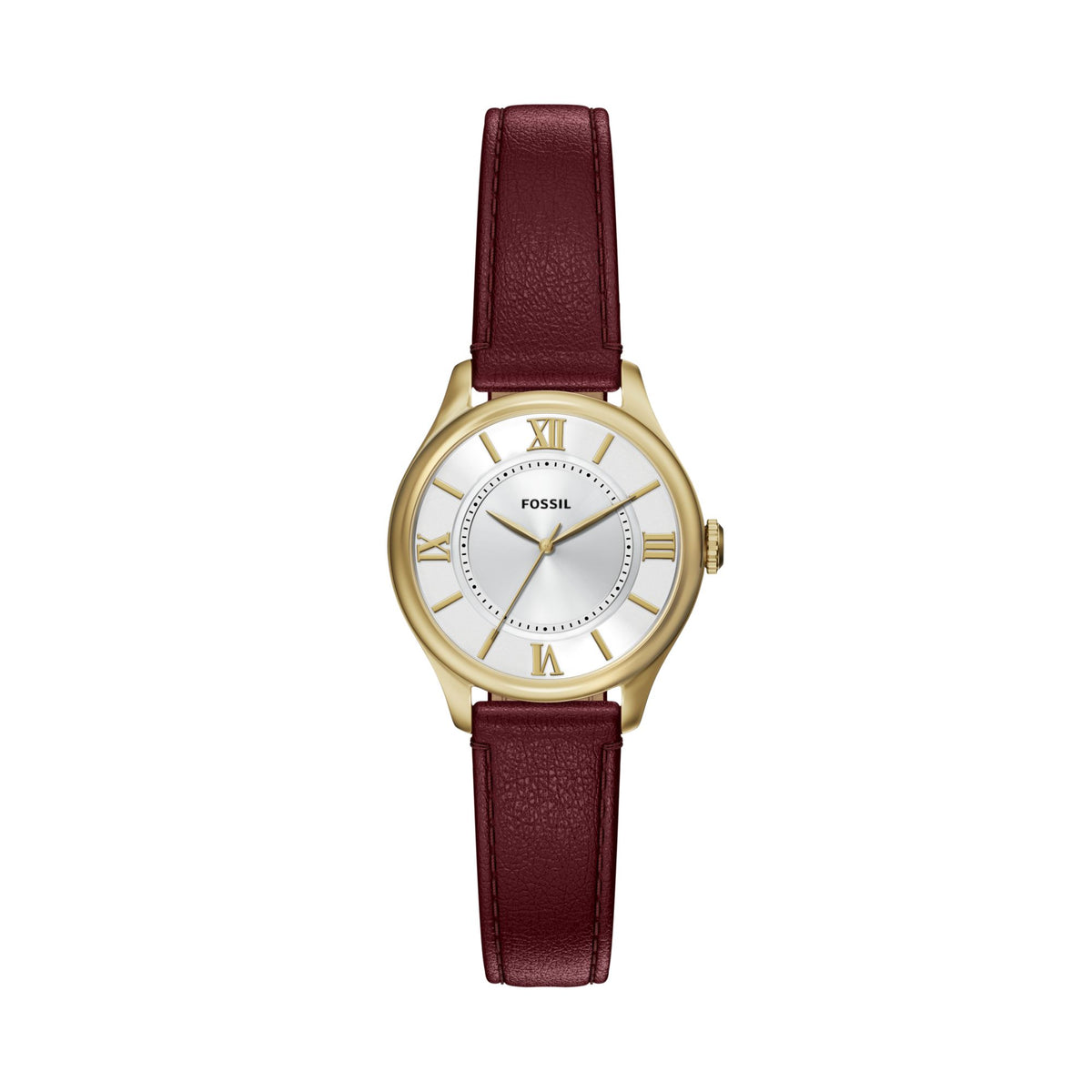 Fossil Gilmore 28mm Three-Hand Red Leather Watch - ES5510
