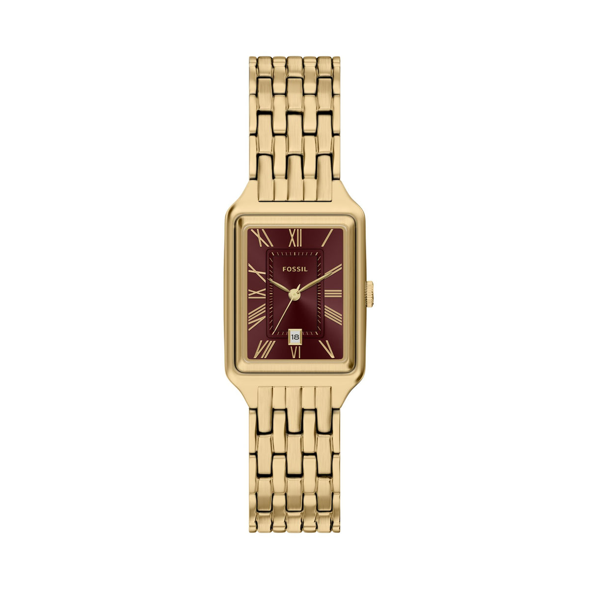 Fossil Raquel 23mm Three-Hand Date Gold-Tone Stainless Steel Watch - ES5512