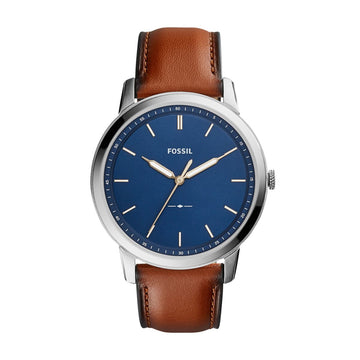 Fossil Minimalist 44mm Three-Hand Light Brown Leather Watch - FS5304