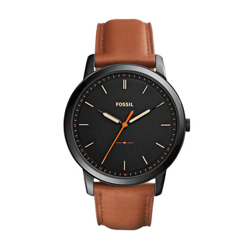 Fossil Minimalist 44mm Three-Hand Light Brown Leather Watch - FS5305