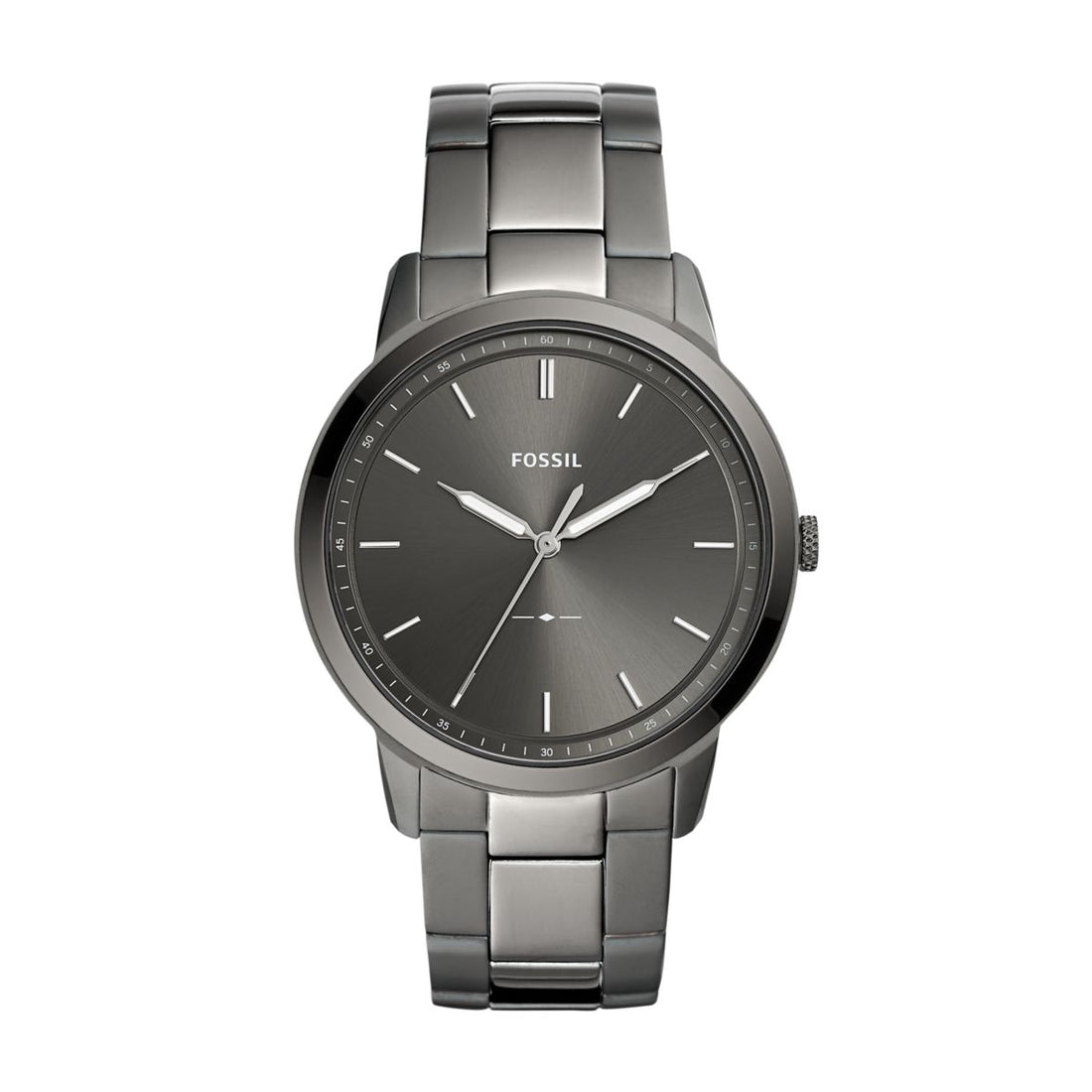 Fossil Minimalist 44mm Three-Hand Smoke Stainless Steel Watch - FS5459