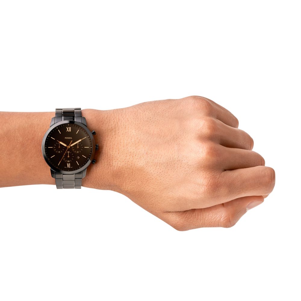 Fossil Neutra 44mm Chronograph Black Stainless Steel Watch - FS5525 (3)