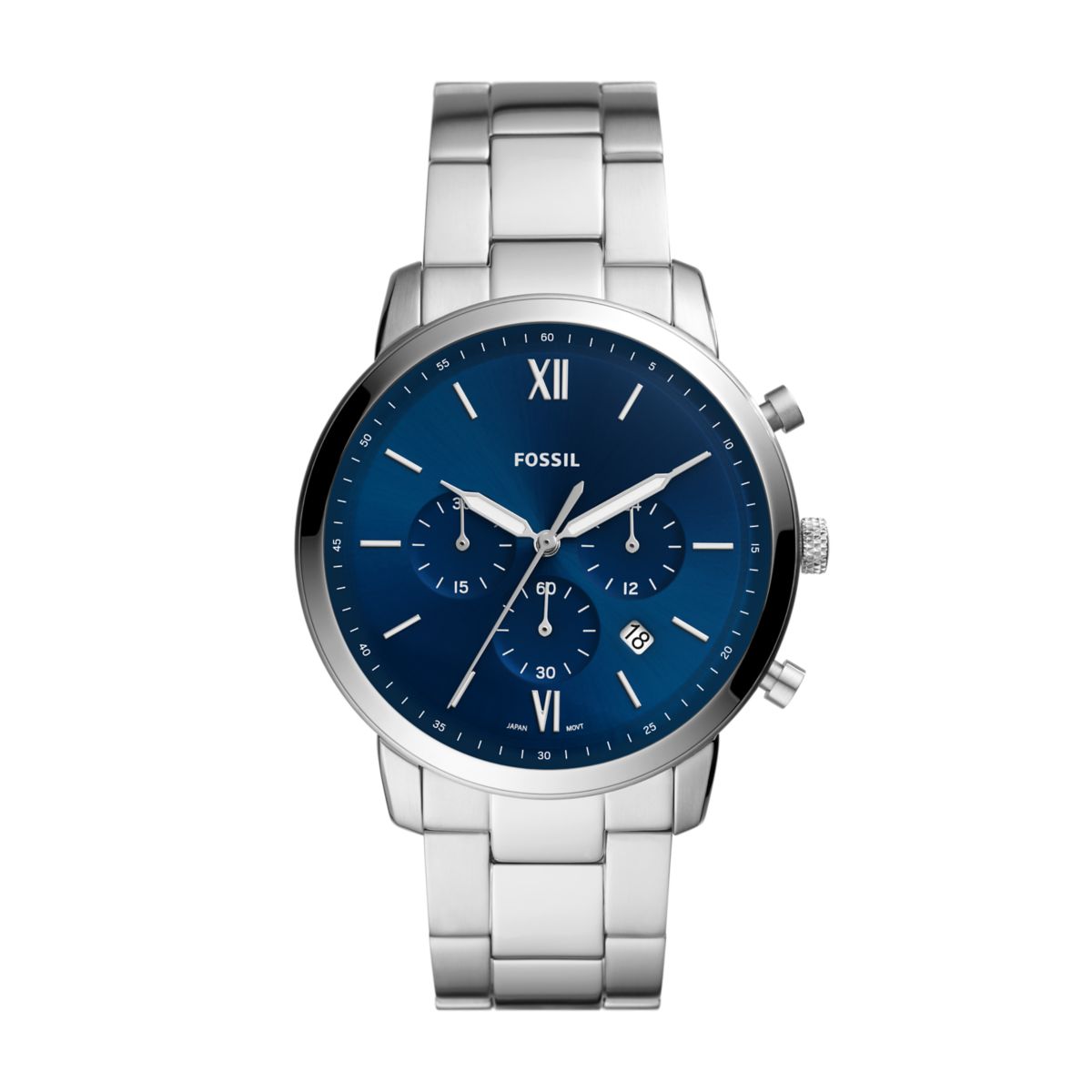 Fossil Neutra 44mm Chronograph Stainless Steel Watch - FS5792