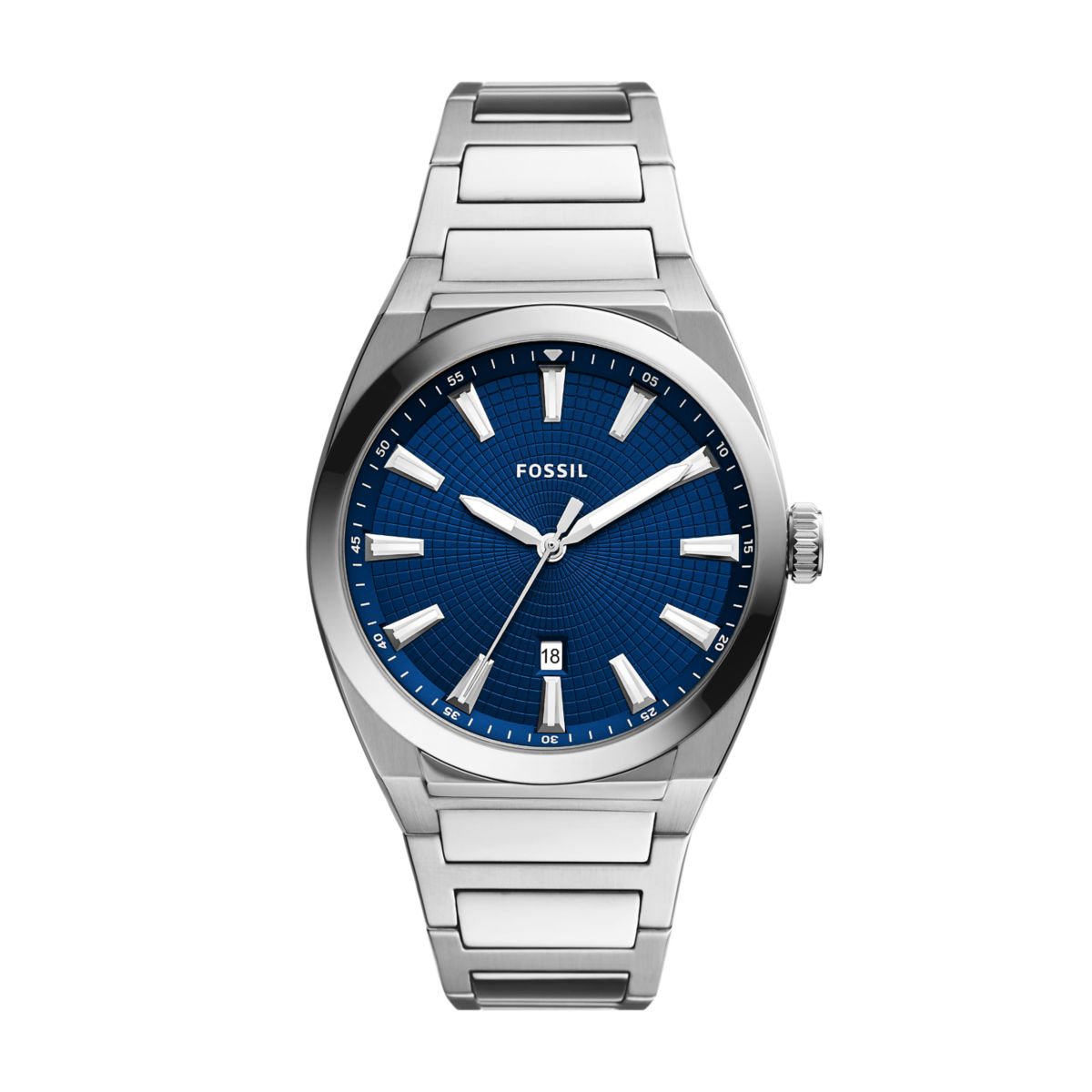 Fossil Everett 42mm Three-Hand Date Stainless Steel Watch - FS5822