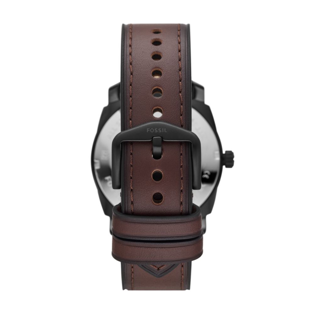 Fossil Machine 42mm Three-Hand Date Brown Leather Watch - FS5901 (2)