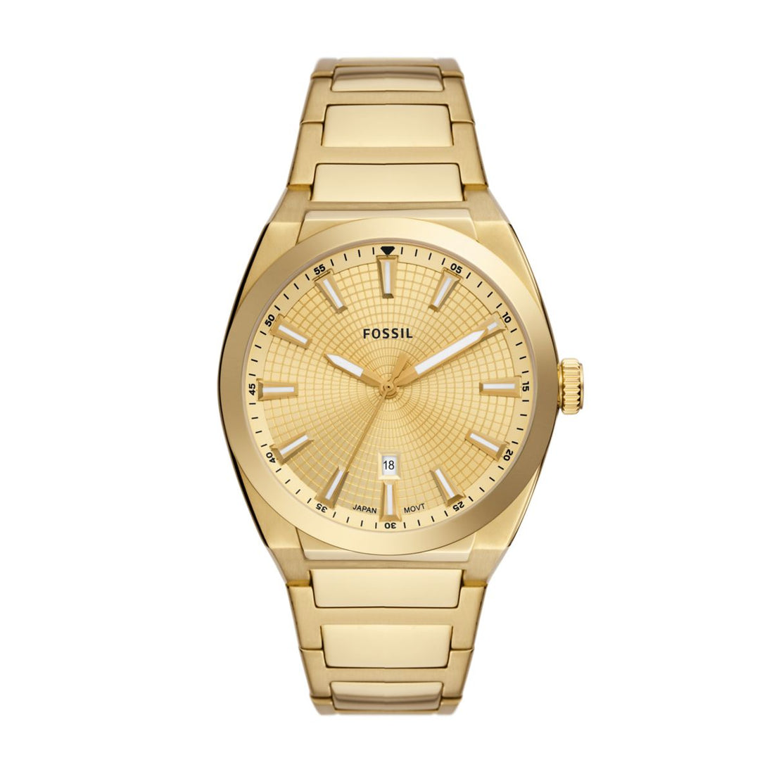 Fossil Everett 42mm Three-Hand Date Gold-Tone Stainless Steel Watch - FS5965