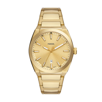 Fossil Everett 42mm Three-Hand Date Gold-Tone Stainless Steel Watch - FS5965
