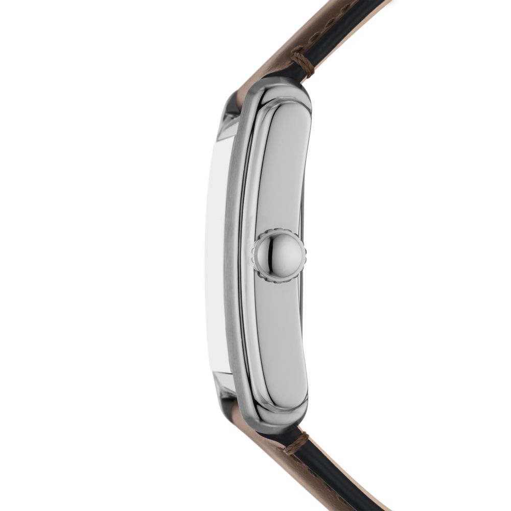 Fossil Carraway 30mm Three-Hand Brown Leather Watch - FS6012 (1)