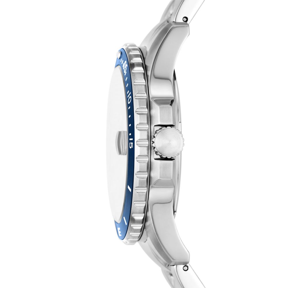Fossil Blue Dive 42mm Three-Hand Date Stainless Steel Watch - FS6029