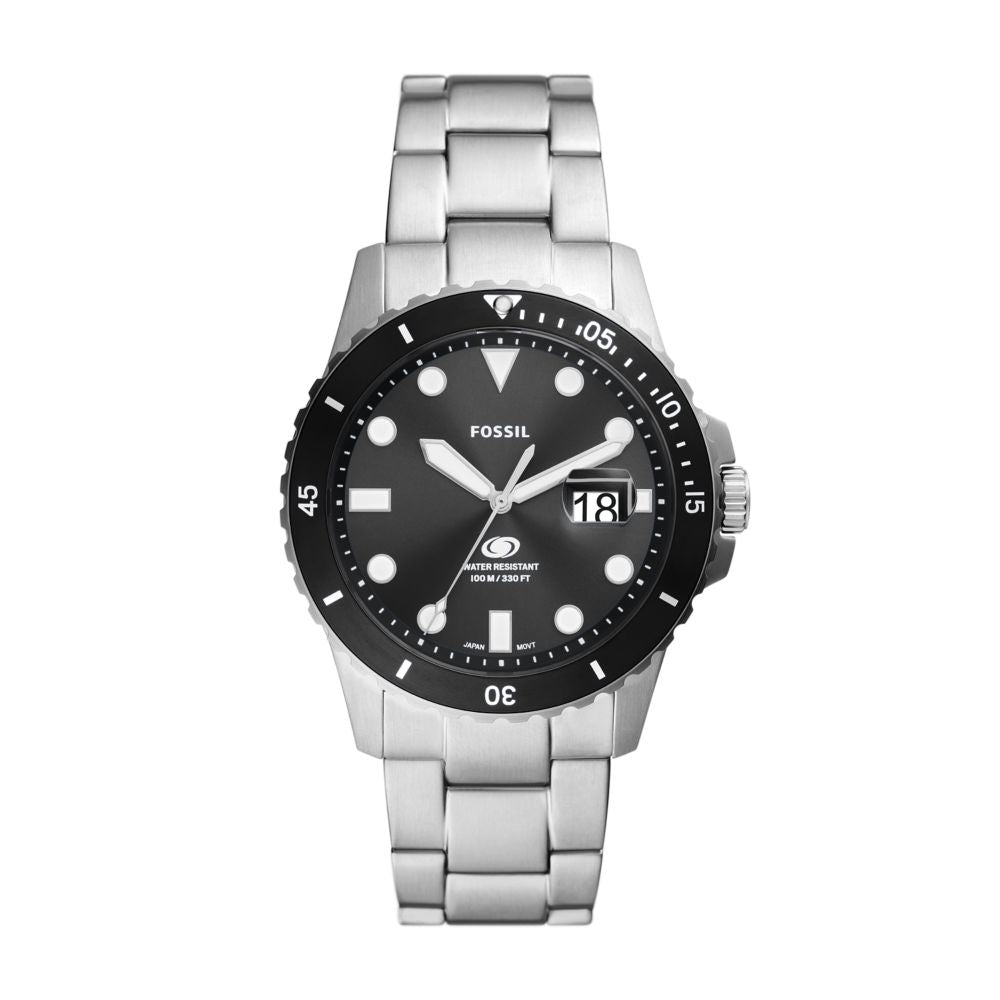 Fossil Blue Dive 42mm Three-Hand Date Stainless Steel Watch - FS6032