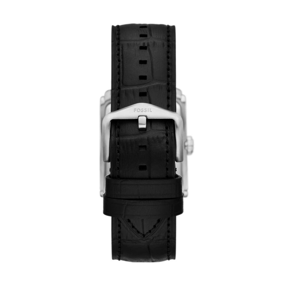 Fossil Carraway 30mm Three-Hand Black Croco Leather Watch - FS6078 (3)
