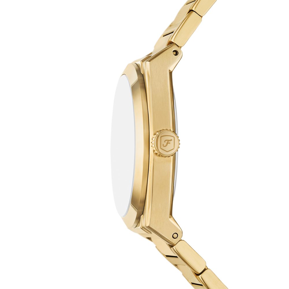 Fossil Everett 42mm Three-Hand Date Gold-Tone Stainless Steel Watch - FS6090 (1)