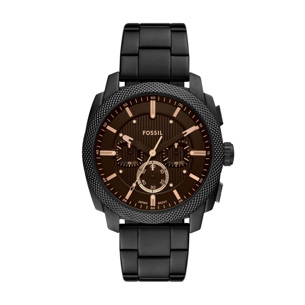 Fossil Machine 44mm Chronograph Black Stainless Steel Watch - FS6097