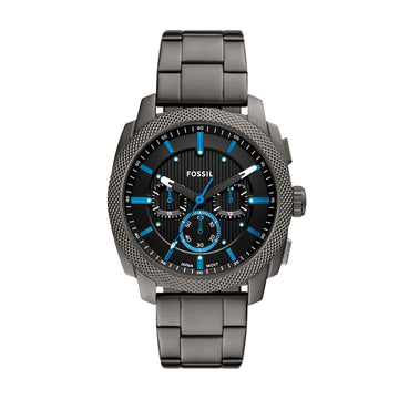 Fossil Machine 44mm Chronograph Smoke Stainless Steel Watch - FS6098