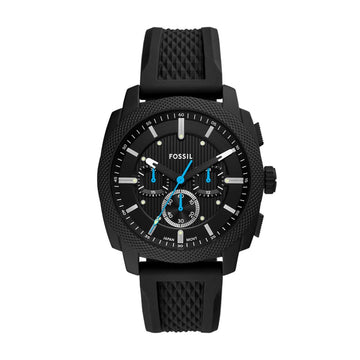 Fossil Machine 44mm Chronograph Black Silicone Watch - FS6099