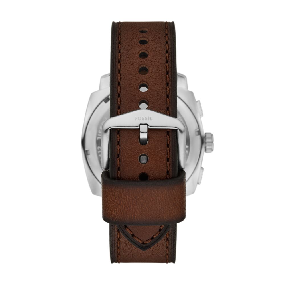 Fossil Machine 44mm Chronograph Brown Leather Watch - FS6100 (2)