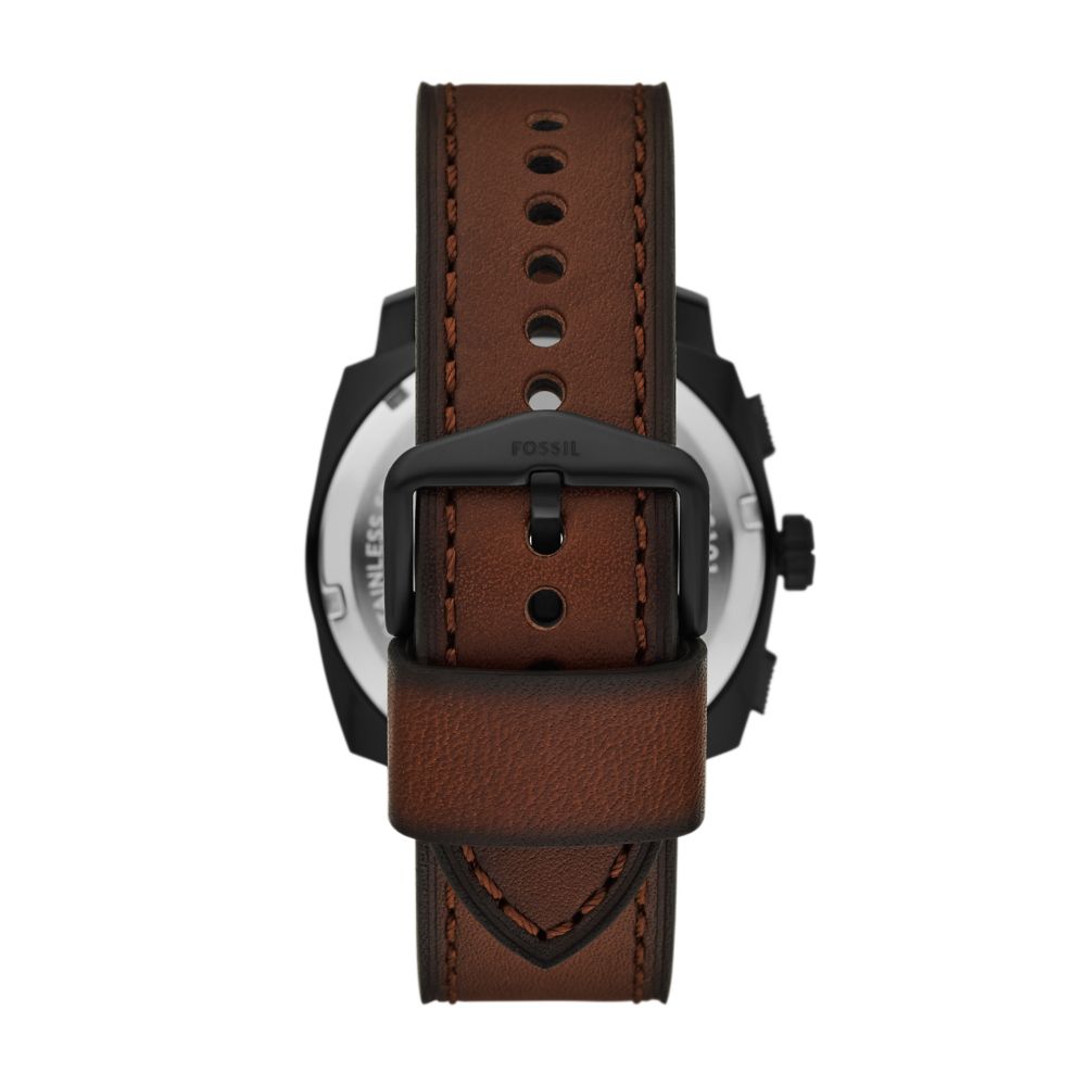 Fossil Machine 44mm Chronograph Brown Leather Watch - FS6101 (2)