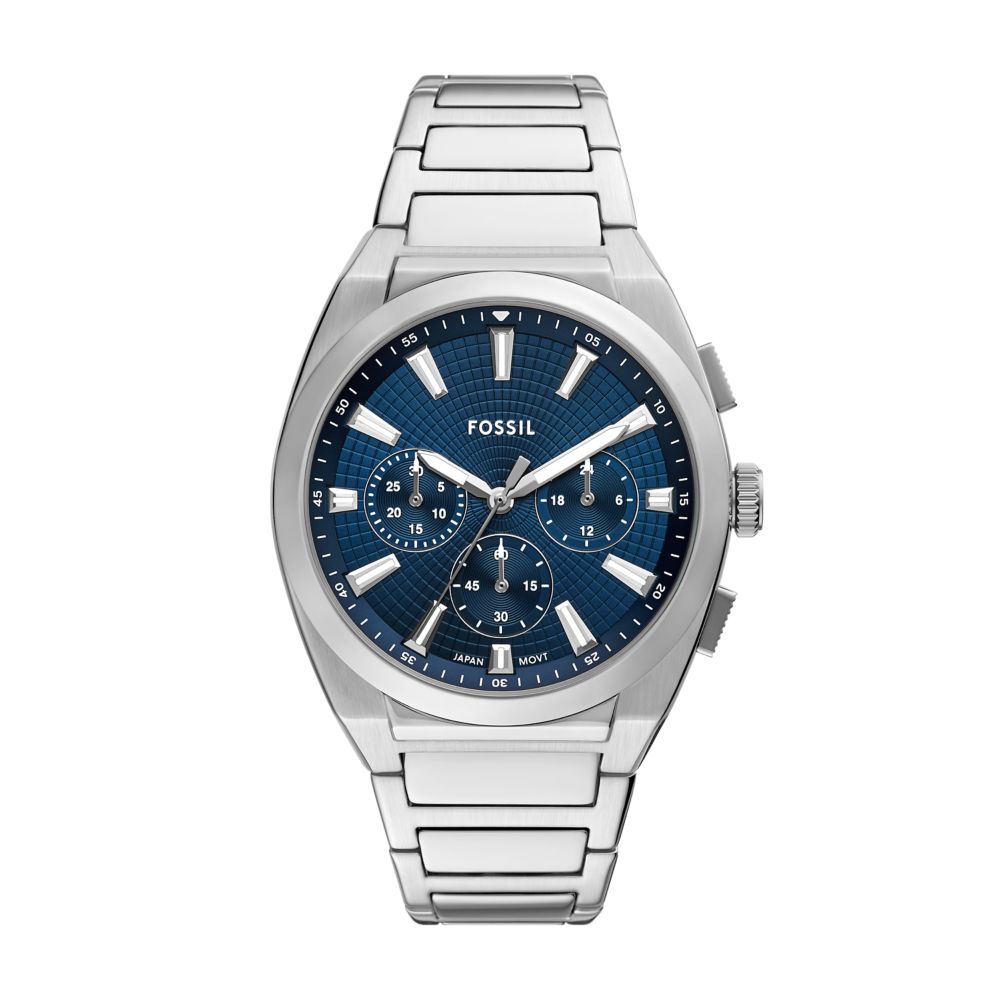 Fossil Everett 44mm Chronograph Stainless Steel Watch - FS6104