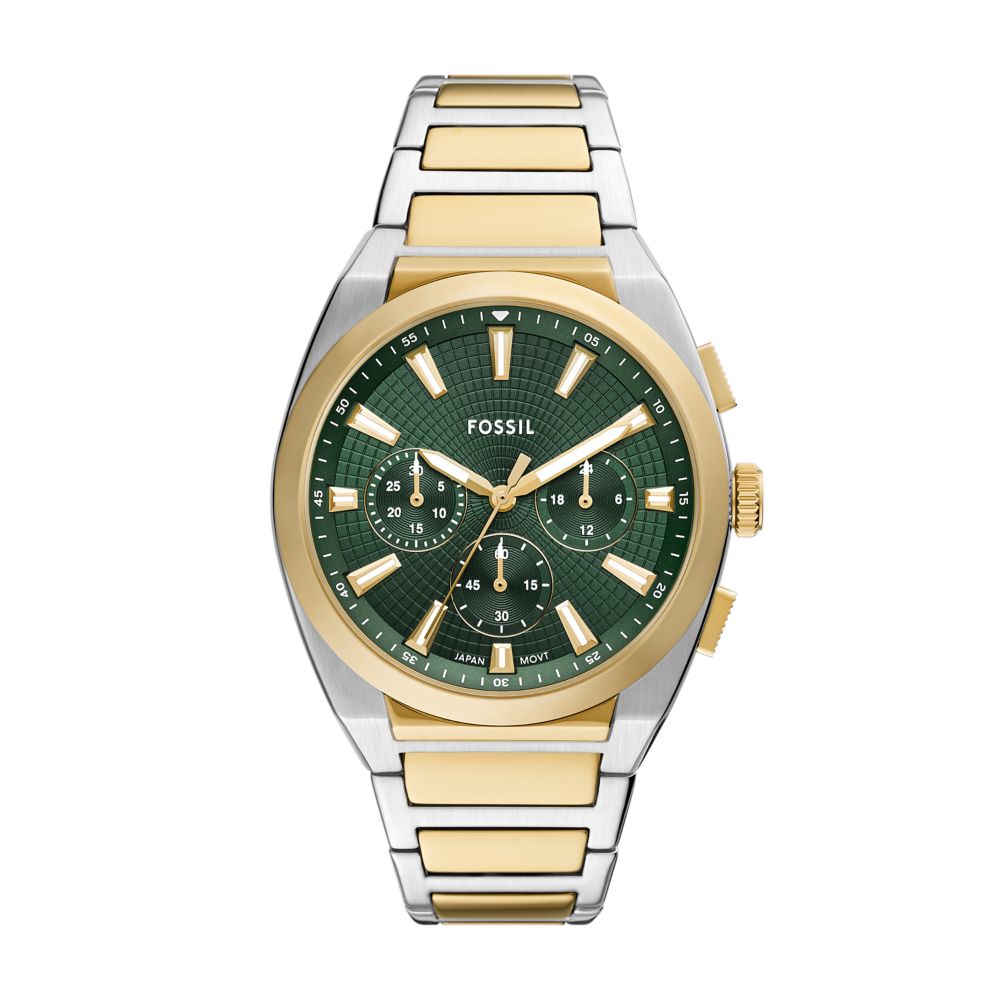 Fossil Everett 44mm Chronograph Two-Tone Stainless Steel Watch - FS6106