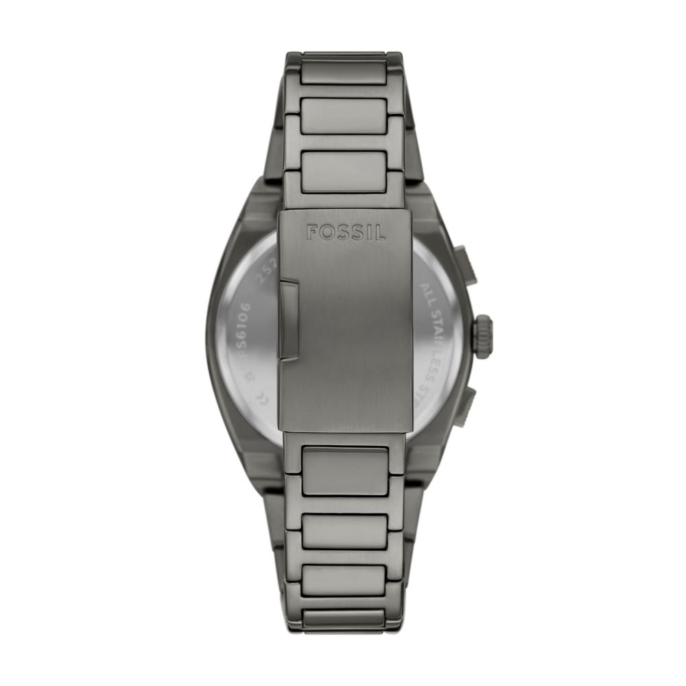 Fossil Everett 44mm Chronograph Smoke Stainless Steel Watch - FS6107 (2)