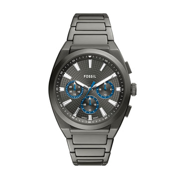 Fossil Everett 44mm Chronograph Smoke Stainless Steel Watch - FS6107