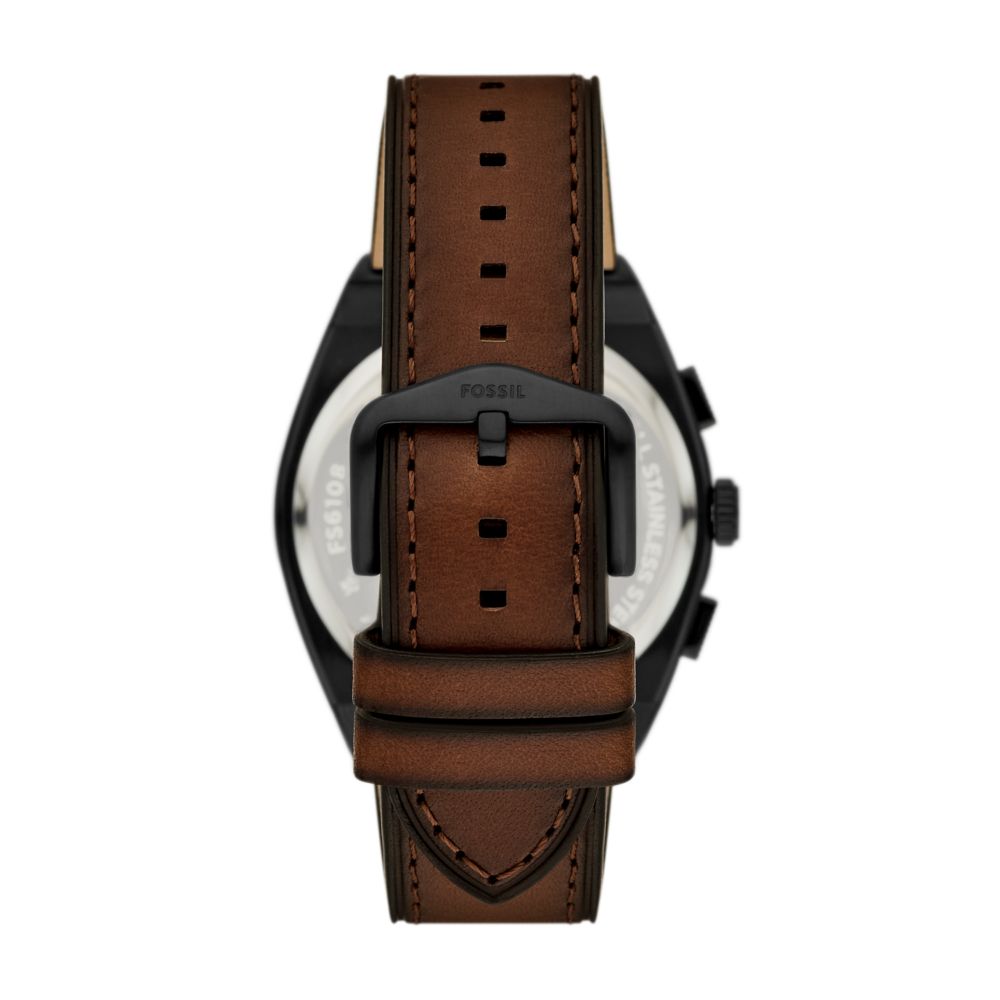 Fossil Everett 44mm Chronograph Brown Leather Watch - FS6108 (2)