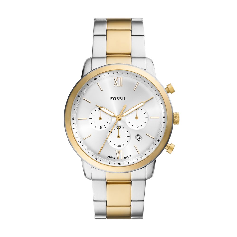 Fossil Neutra 44mm Chronograph Two-Tone Stainless Steel Watch - FS6112