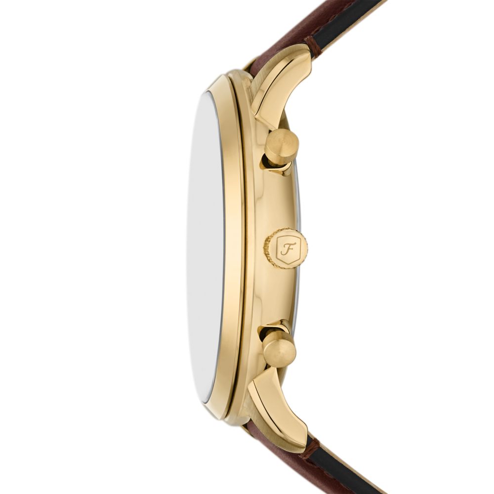 Fossil Neutra 44mm Chronograph Brown Leather Watch - FS6113 (2)