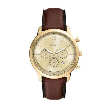 Fossil Neutra 44mm Chronograph Brown Leather Watch - FS6113