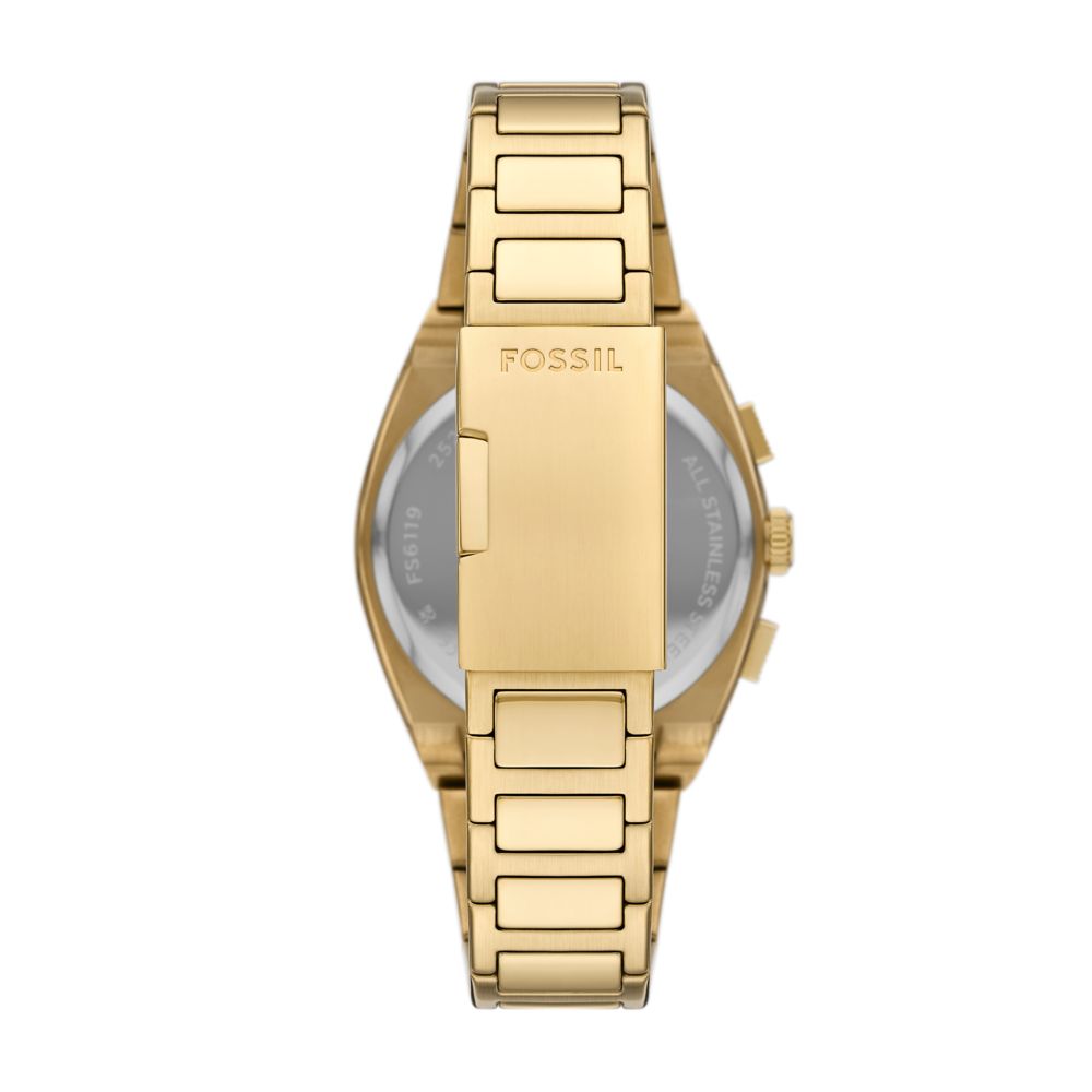 Fossil Everett 44mm Chronograph Gold-Tone Stainless Steel Watch - FS6119 (2)