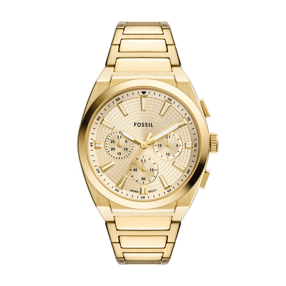 Fossil Everett 44mm Chronograph Gold-Tone Stainless Steel Watch - FS6119