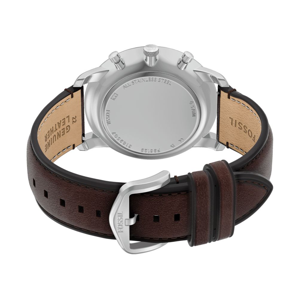 Fossil Neutra 44mm Chronograph Brown Leather Watch - FS6129 (3)