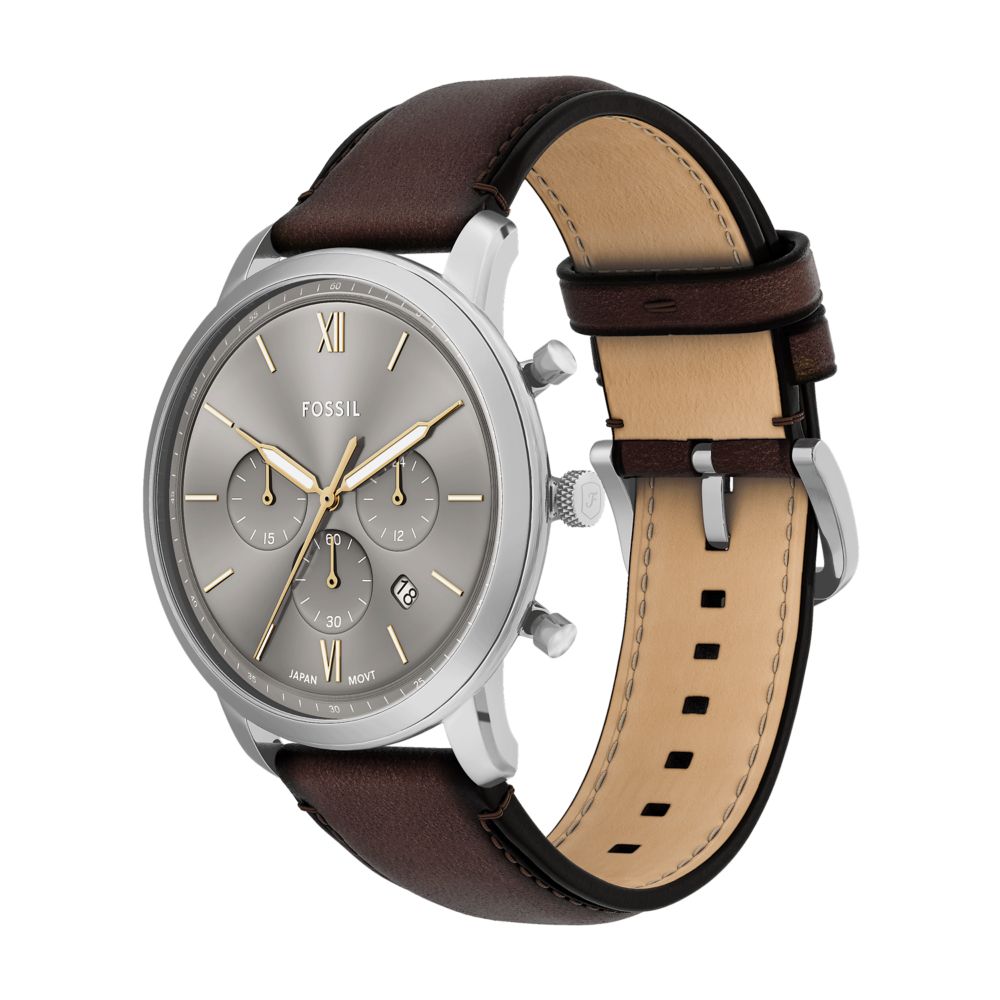 Fossil Neutra 44mm Chronograph Brown Leather Watch - FS6129 (5)