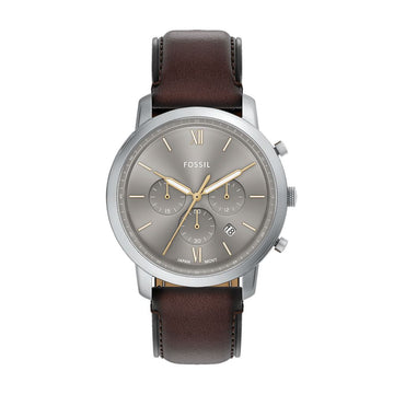 Fossil Neutra 44mm Chronograph Brown Leather Watch - FS6129