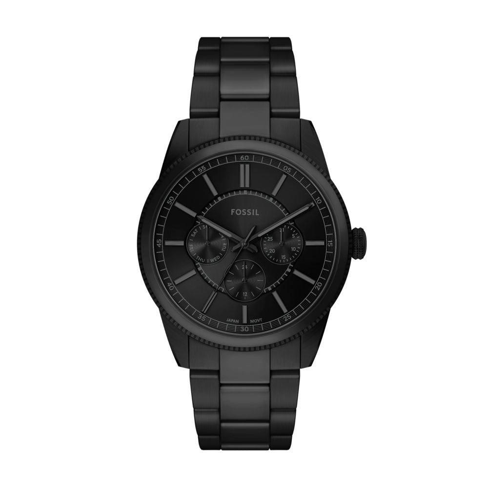 Fossil Pearson 42mm Multifunction Black Stainless Steel Watch - FS6135