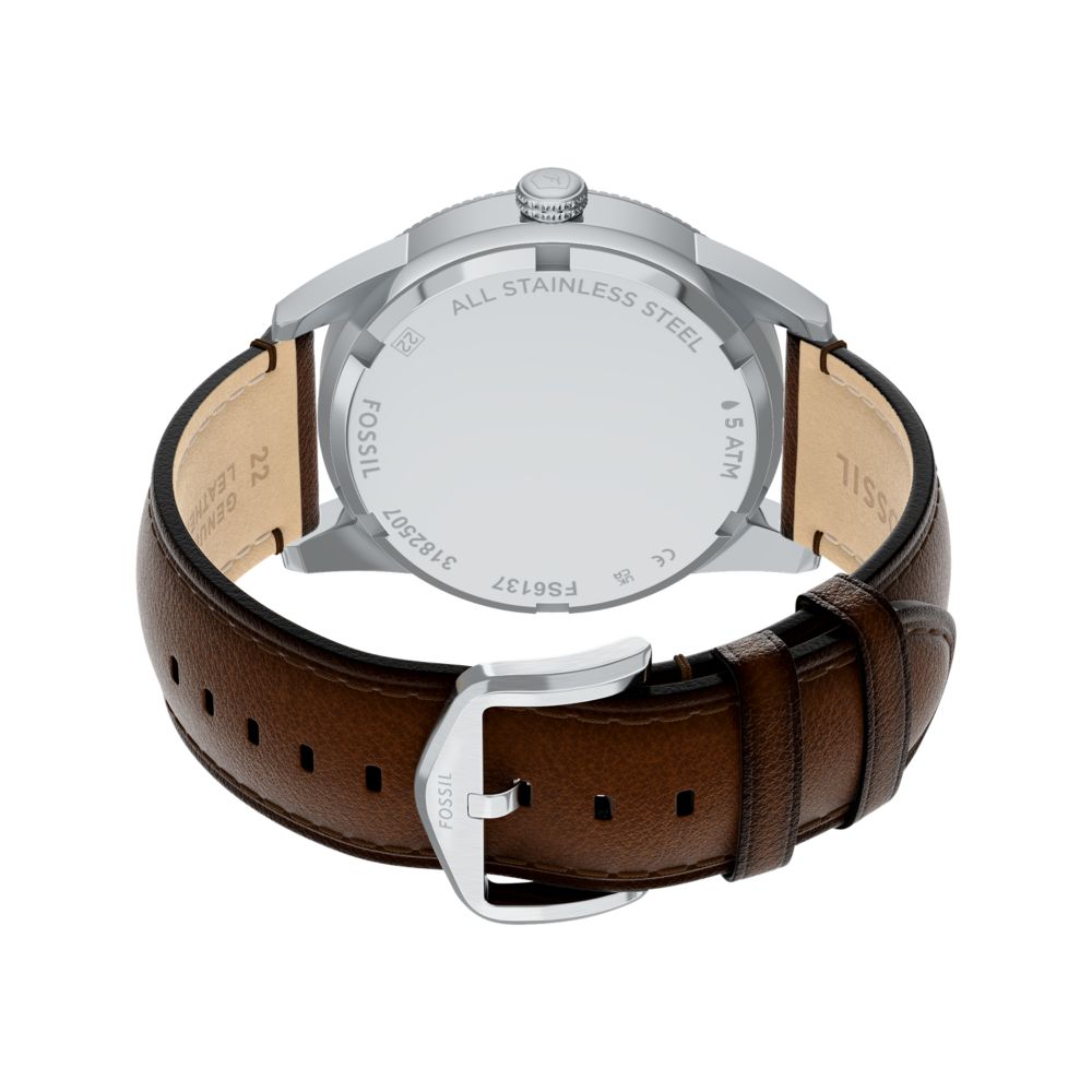 Fossil Pearson 42mm Multifunction Brown Leather Watch - FS6137 (3)